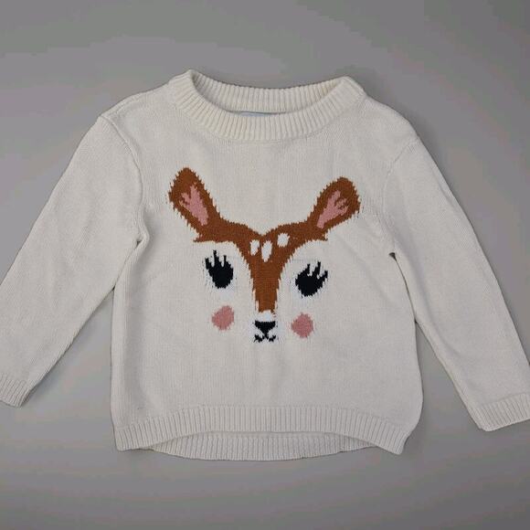Old Navy Deer-Critter Graphic Pullover Sweater for Toddler Girls‎ 2T - Picture 1 of 4